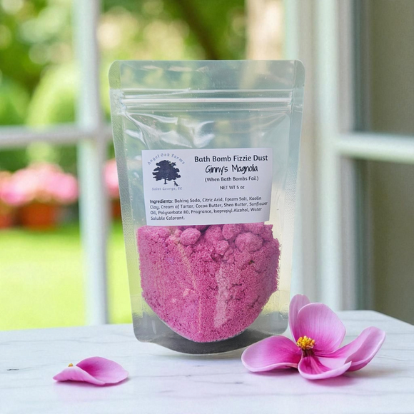 Bath Bomb Fizzie Dust scented in Magnolia Fragrance Oil