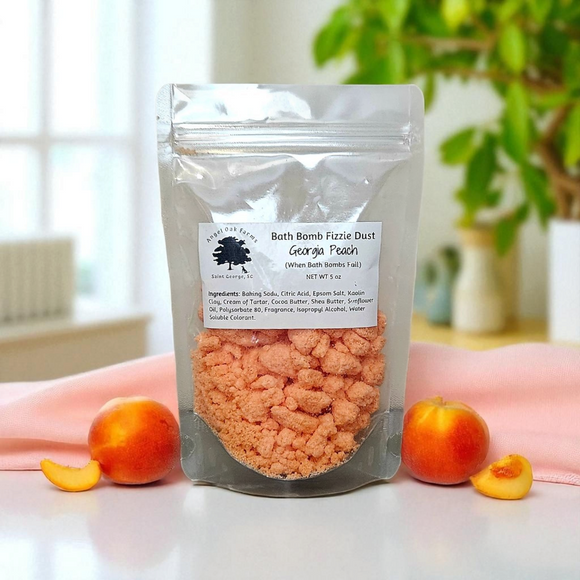 Georgia Peach scented bath bomb fizzie dust