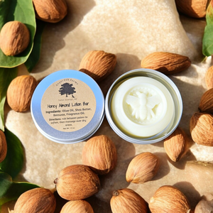 Honey Almond scented solid lotion bar