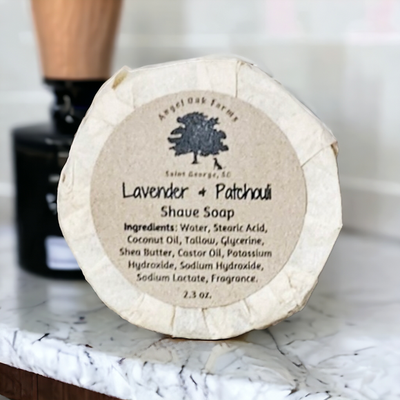 Lavender & Patchouli scented refill shave puck