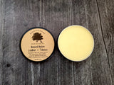 4 ounce leather & tobacco beard balm. Scented with leather & tobacco fragrance oil.
